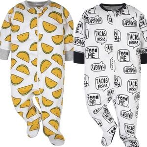 Onesie brand Taco Print Pajama Set size 3-6 months